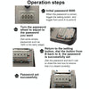 Wall Mounted Key Safe Box - Double Lock, Grey