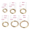 20pcs Zinc Alloy Spring Ring Metal Open Bag Webbing Keychain, Specification: 5 Points Light Gold