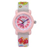 JNEW A335-20082 Children Cartoon 3D Butterfly Waterproof Time Cognitive Silicone Jelly Strap Quartz Watch(Loose Powder White)