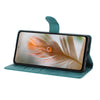 For Samsung Galaxy S22 Ultra 5G Skin Feel Embossed Feather Leather Phone Case(Green)