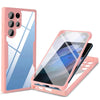 For Samsung Galaxy S21 Ultra 5G Acrylic + TPU 360 Degrees Full Coverage Phone Case(Pink)