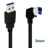 JUNSUNMAY USB 3.0 A Male to USB 3.0 B Male Adapter Cable Cord 1.6ft/0.5M for Docking Station, External Hard Drivers, Scanner, Printer and More(Down)