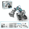 Children DIY Assembly Engineering Fleet Hydraulic Power Crawler Toy(Excavator)