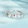 S925 Sterling Silver Love Arrangement Open Adjustable Ring(SCR1001-E)