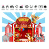 Circus Backdrop Carnival  Party Decorations Banner For Birthday 150 x 100cm