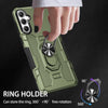 For Samsung Galaxy A25 4G Ring Holder Armor Hybrid Phone Case(Green)