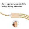 5 PCS 2A 3 In 1 USB To USB-C / Type-C + 8 Pin + Micro USB Braided Data Cable(Black)