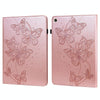 For Huawei MatePad T10S Embossed Butterfly Pattern Horizontal Flip Leather Tablet Case(Pink)