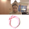 Women Temperament Knitting Cross Shape Hair Band(Pink)