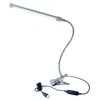 USB Clip Lamp Student Eye Protection LED Dimmable Desk Light(Silver)