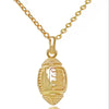Three-Dimensional Sports Ball Pendant Necklace,Style: Women Rugby 18K Gold