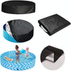 Foldable Round Sunscreen Dustproof Swimming Pool Cover, Specification: Black+Silver 122x30cm