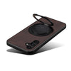 For Samsung Galaxy A15 5G Denior A14 Skin Feel Rotating Holder MagSafe Phone Case(Brown)