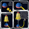 Rotating Sprinkler Flying Children Water Toys, Color: Yellow Rocket + 2 Joints + 5m Tube