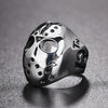Europe and America Style Punk Gothic Rock Mask Skull Men Titanium Steel Ring, US Size: 10, Diameter: 19.9mm, Perimeter: 62.4mm