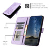 For Samsung Galaxy A26 5G Datura Flower Embossed Flip Leather Phone Case(Purple)