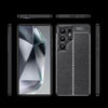 For Samsung Galaxy S25 Ultra 5G Litchi Texture Shockproof TPU Phone Case(Black)