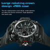 SANDA 3132 Men Multifunctional Waterproof Luminous Sports Watch(Black White)