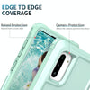 For Samsung Galaxy Note10 3 in 1 PC + TPU Phone Case with Ring Holder(Mint Green)