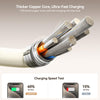 JOYROOM S-A53 Fluorescent Series 3A USB to 8 Pin Fast Charging Data Cable, Length:2m(Beige)