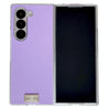 For Samsung Galaxy Z Fold Special Transparent Edge Litchi Texture Phone Case(Purple)