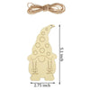 8pcs/set Christmas Tree DIY Painting Wooden Dwarf Elf Hanging Decorations