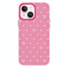 For iPhone 14 Skin Feeling Jelly TPU Hybrid PC Phone Case(Polka Dot Rose Red)