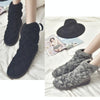 A1 Autumn and Winter Knitted Wool Fleece Thickened Non-slip Boots, Size: 35(Grey)