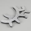 1 Pair Cute Wooden 3D Eyelash Wall Sticker Decor Bedroom Background Wall Sticker(Silver)