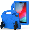 For iPad Mini 5/4/3/2/1 EVA Material Children Flat Anti Falling Cover Protective Shell With Thumb Bracket(Blue)