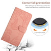 For Samsung Galaxy F06 5G / M06 5G Skin Feel Butterfly Embossed Flip Leather Phone Case(Pink)