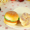 PU Simulation Burger Model Fake Bread Ornaments Photography Props Home Decoration Window Display