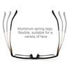 Black Frame Spring Hinge Anti Fatigue & Blue-ray Presbyopic Glasses, +3.50D