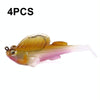 4 PCS HENGJIA SO062 Defense Bottom Tail 14g Jumping Fish Luya Soft Bait(4)