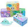 DUOQU Children Early Education Picture Puzzle Toy Box Set(Livestock  Animal)