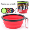 Portable Pet Folding Feeding Bowl Silicone Water Dish Feeder Puppy Travel Bowl, Random Color Delivery, Bowl Diameter: 13cm (Black)