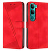 For vivo Y300 Global / V40 Lite IDN Dream Triangle Leather Phone Case with Lanyard(Red)
