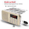 L-218AM  MP3 Radio Speaker Player Support TF Card USB with LED Flashlight Function(White)