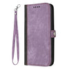 For Xiaomi Redmi K70 Side Buckle Double Fold Hand Strap Leather Phone Case(Purple)