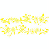 2 PCS/Set D-378 Flower Totem Pattern Car Modified Decorative Sticker(Yellow)