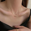 Ladies Light Luxury Bowknot Necklace Clavicle Chain, Specification:XL0809