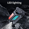 KUQIBAO Motorcycle Helmet Waterproof Bluetooth Headset With Light(Hard Microphone)