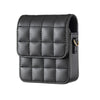 For Samsung Galaxy Z Flip6 BFB04 Plaid Crossbody Fold Phone Bag(Black)