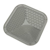 Silicone Licking Mat, Grey, Large - Slow Feeder Dog Bowl with Suction