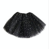 Girls Stars Sequins Mesh Tutu Skirt Costumes, Size:One Size(Black)