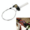 Off-road Motorcycle Modified 22mm Handle Throttle Clamp Hand Grip Big Torque Oil Visual Throttle Accelerator for with Cable(Gold with Silver Throttle Cable)