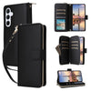 For Samsung Galaxy A35 Nine-card Slots Zipper Wallet Bag Leather Phone Case(Black)