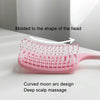 Fluffy High Skull Top Ribbed Hair Bouncing Comb Long Hair Styling Massage Comb, Color: Square Pink