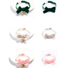 Velvet Bowknot Pet Collar, Pink, S (17-30cm) - Cat, Dog, Rabbit
