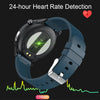 LOANIY E80 1.3 Inch Heart Rate Detection Smart Watch, Color: Black Leather